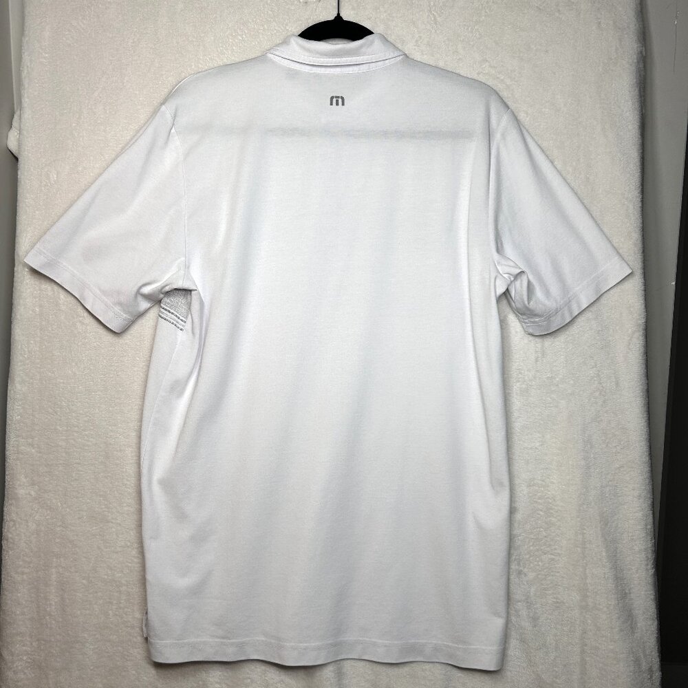 Travis Mathew Polo Shirt‎ Men's Medium Over the Fence Chest Stripe Golf Polo - Picture 6 of 14